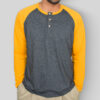 Polo Henley GrayMustard