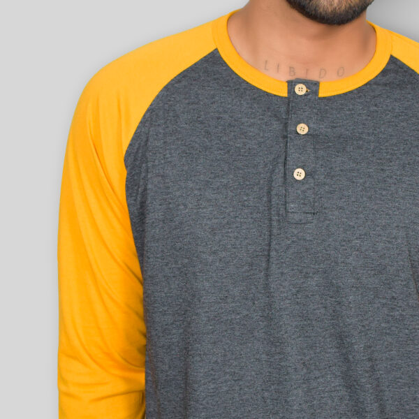 Polo Henley GrayMustard