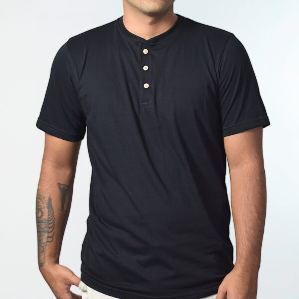 Polo Henley Obsidian