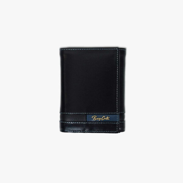 3_billetera_negra_con_azul Tripack: billetera (tres cuerpos) + 2 polos