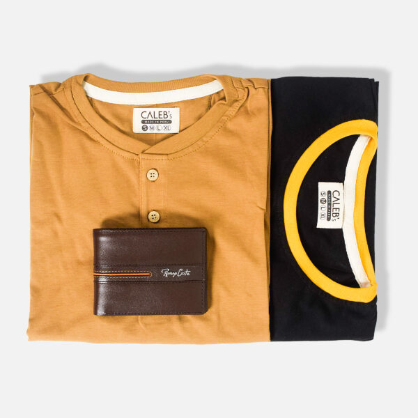 Tripack: billetera (dos cuerpos) + 2 polos