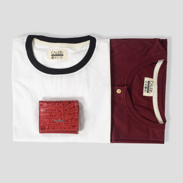 Pack: billetera + 2 polos